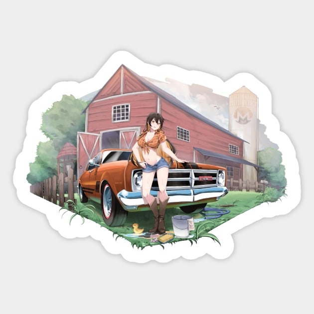 Daisy-Duke Monerochan Sticker by Monero Art Fund